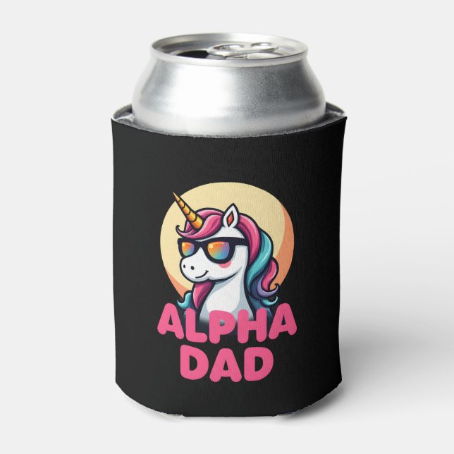 Funny Unicorn Dad Laufey Men Father's Day Christma Can Cooler (Can Front)