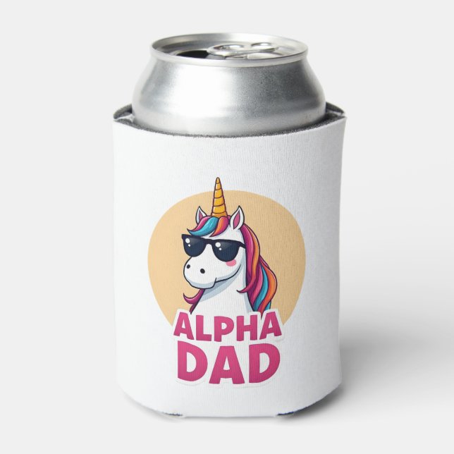 Funny Unicorn Dad Laufey Men Father's Day Christma Can Cooler (Can Front)