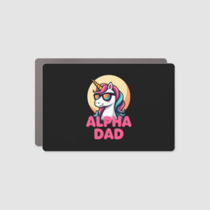 Funny Unicorn Dad Laufey Men Father's Day Christma Car Magnet