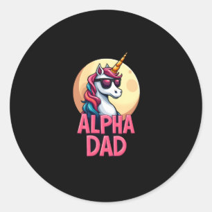 Funny Unicorn Dad Laufey Men Father's Day Christma Classic Round Sticker