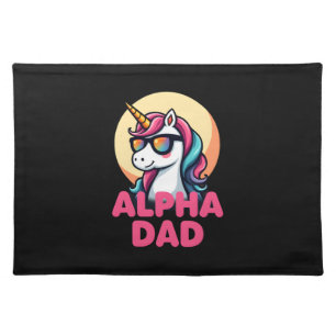 Funny Unicorn Dad Laufey Men Father's Day Christma Cloth Placemat