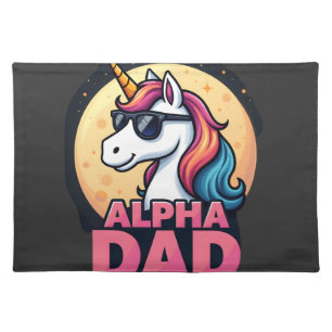 Funny Unicorn Dad Laufey Men Father's Day Christma Cloth Placemat