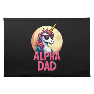 Funny Unicorn Dad Laufey Men Father's Day Christma Cloth Placemat