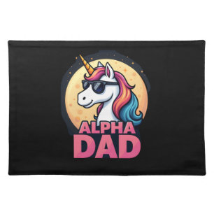 Funny Unicorn Dad Laufey Men Father's Day Christma Cloth Placemat