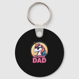 Funny Unicorn Dad Laufey Men Father's Day Christma Keychain