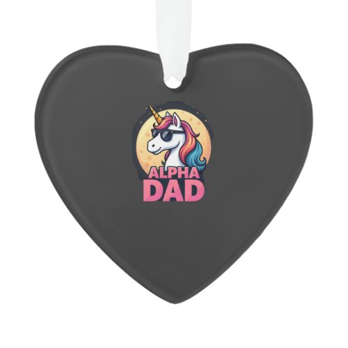 Funny Unicorn Dad Laufey Men Father's Day Christma Ornament