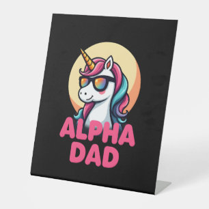 Funny Unicorn Dad Laufey Men Father's Day Christma Pedestal Sign