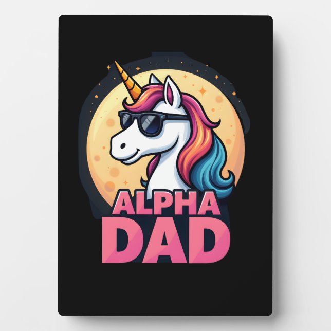 Funny Unicorn Dad Laufey Men Father's Day Christma Plaque (Front)