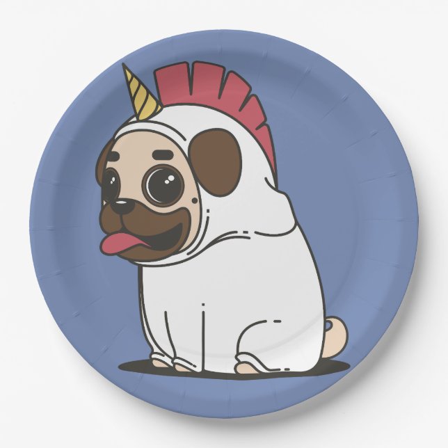 Funny Unicorn - Doggycorn Paper Plates (Front)