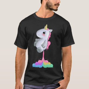 Funny Unicorn farting Rainbow Colors Fart Gift ani T-Shirt