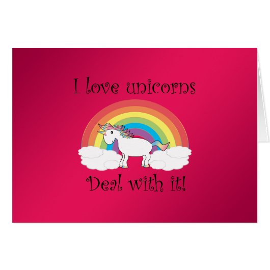 Funny unicorn gifts cards (Front Horizontal)