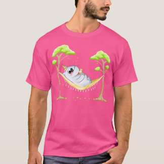 Funny Unicorn in Hammock With Sunglasses Gift Idea T-Shirt