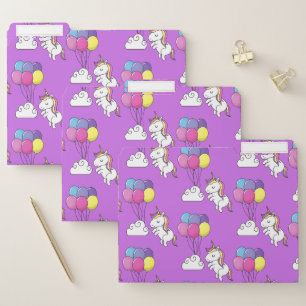 Funny Unicorn Pattern Magic Horse   File Folder