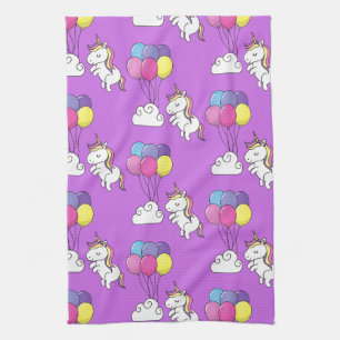 Funny Unicorn Pattern Magic Horse Kitchen Towel