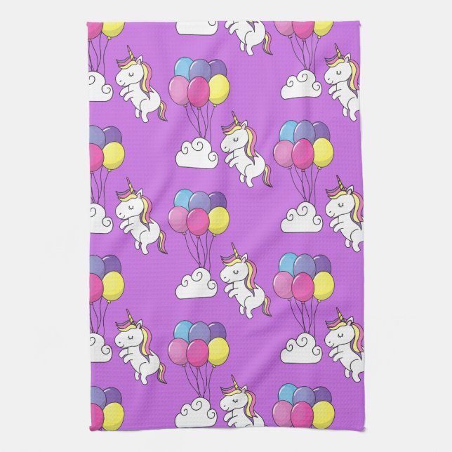 Funny Unicorn Pattern Magic Horse       Kitchen Towel (Vertical)