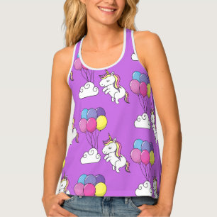 Funny Unicorn Pattern Magic Horse Tank Top