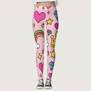 Funny Unicorn Pattern Pink Magic Horse Cute        Leggings