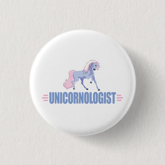 Funny Unicorn Pinback Button (Front)