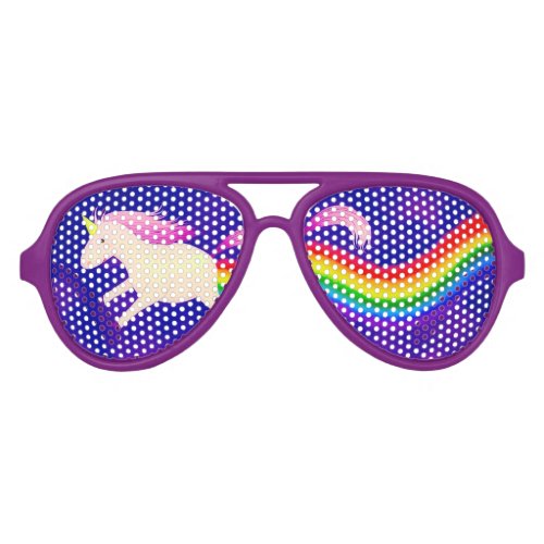 Funny Unicorn Rainbow Party Sunglasses