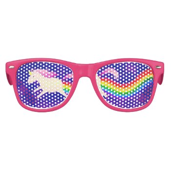 Funny Unicorn Rainbow Party Sunglasses by UnicornFartz at Zazzle
