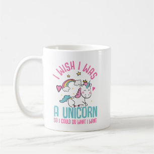 Funny Unicorn Rainbow with Typography Quote Coffee Mug