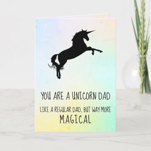 Funny Unicorn Stepfather Fathers Day Card
