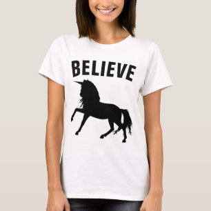 Funny UNICORN T-shirts BELIEVE