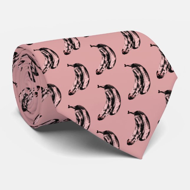 Funny Unique Banana Pattern Neck Tie (Rolled)