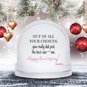 Funny Unique Gift For Boyfriend Or Husband Snow Globe