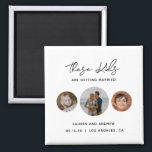 Funny Unique Kids Photo Wedding Save The Date Magnet<br><div class="desc">This funny magnet is a product that is designed to help you announce your wedding date in a fun and creative way. It is a magnet that you can customize with a photo of your choice and a message that reads "Save the Date". The unique aspect of this product is...</div>
