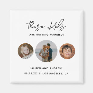 Funny Unique Kids Photo Wedding Save The Date Magnet