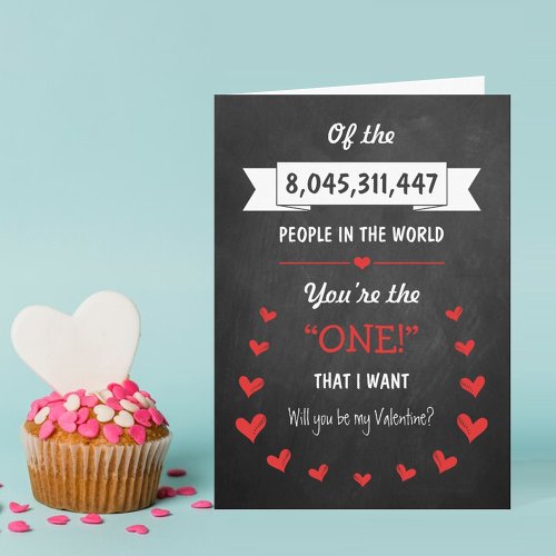Funny  Unique Population Valentines Day Holiday Card