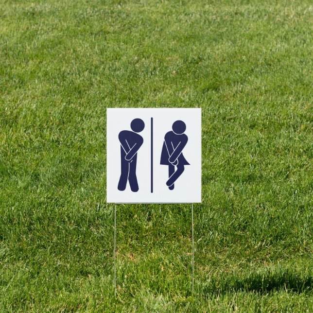 Funny Unisex Bathroom Sign (Insitu)