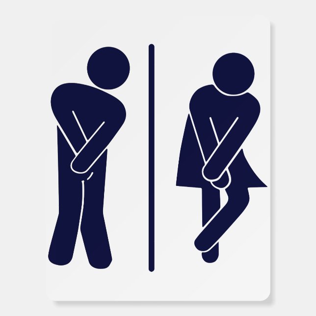 Funny Unisex Bathroom Sign (Front)