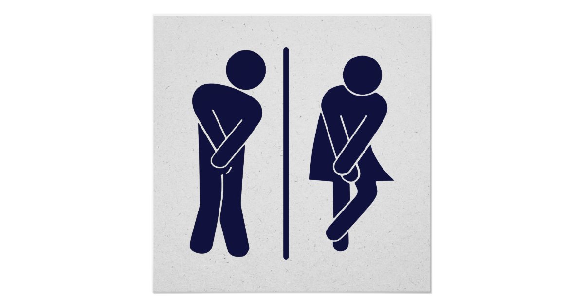 Funny Unisex Bathroom Sign