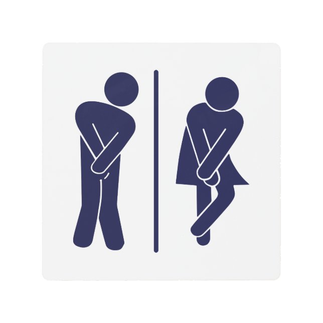 Funny Unisex Bathroom Sign (Front)