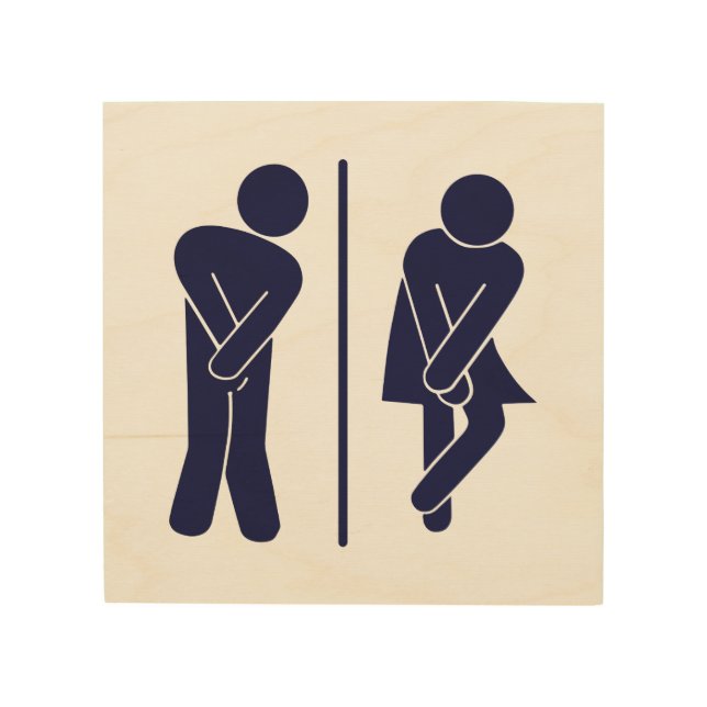 Funny Unisex Bathroom Sign (Front)