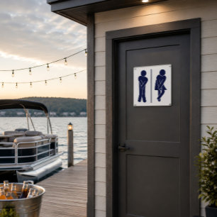 Funny Unisex Bathroom Sign Acrylic Print