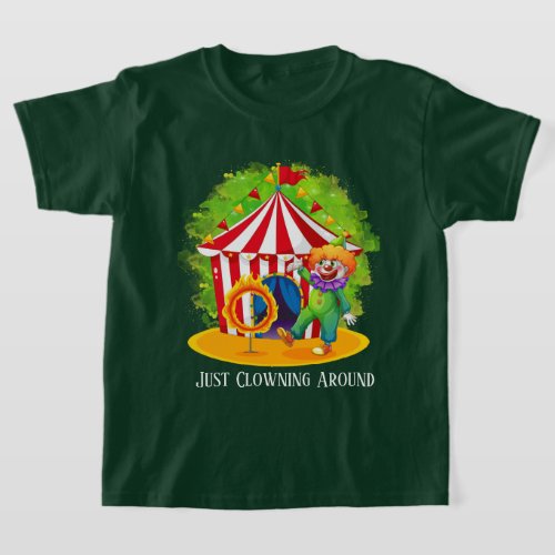 funny unisex kids clown circus T_Shirt