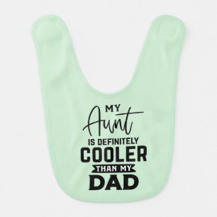 Funny unisex Nephew Niece word art Dad Baby Bib