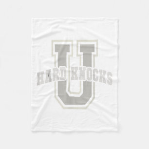 Funny University Of Hard Knocks Affirmation Colleg Fleece Blanket