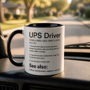 Funny UPS Driver Definition Mug Mail Carrier Humor