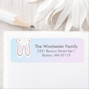funny upside down Easter bunny pastel colors cute Label