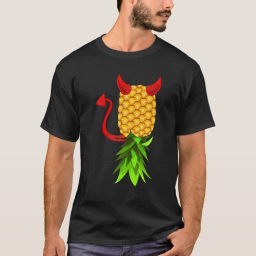 Funny Upside Down Pineapple Swinger Men Women T_Shirt