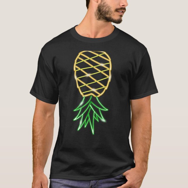 Funny Upside Down Pineapple - Swinger Party 80s Re T-Shirt (Front)