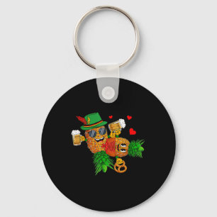 Funny Upside Down Pineapples Couple Swingers Men  Keychain