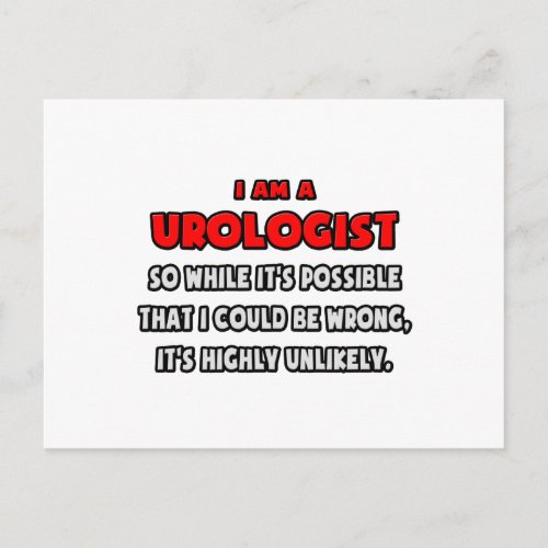 Funny Urologist  Highly Unlikely Postcard