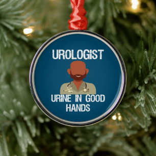 Funny Urologist    Holiday Card Metal Ornament