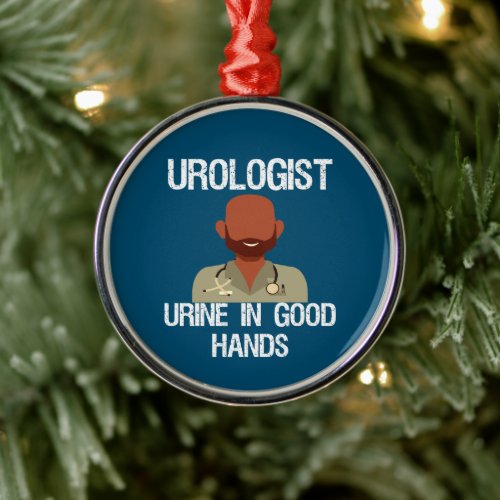 Funny Urologist    Holiday Card Metal Ornament