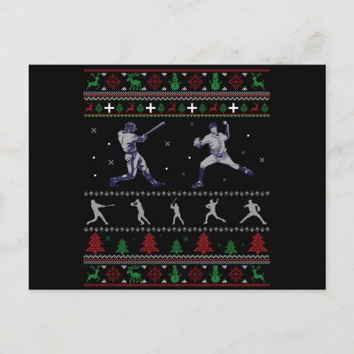 Funny US Basketball Ugly Christmas Sweater Postcard